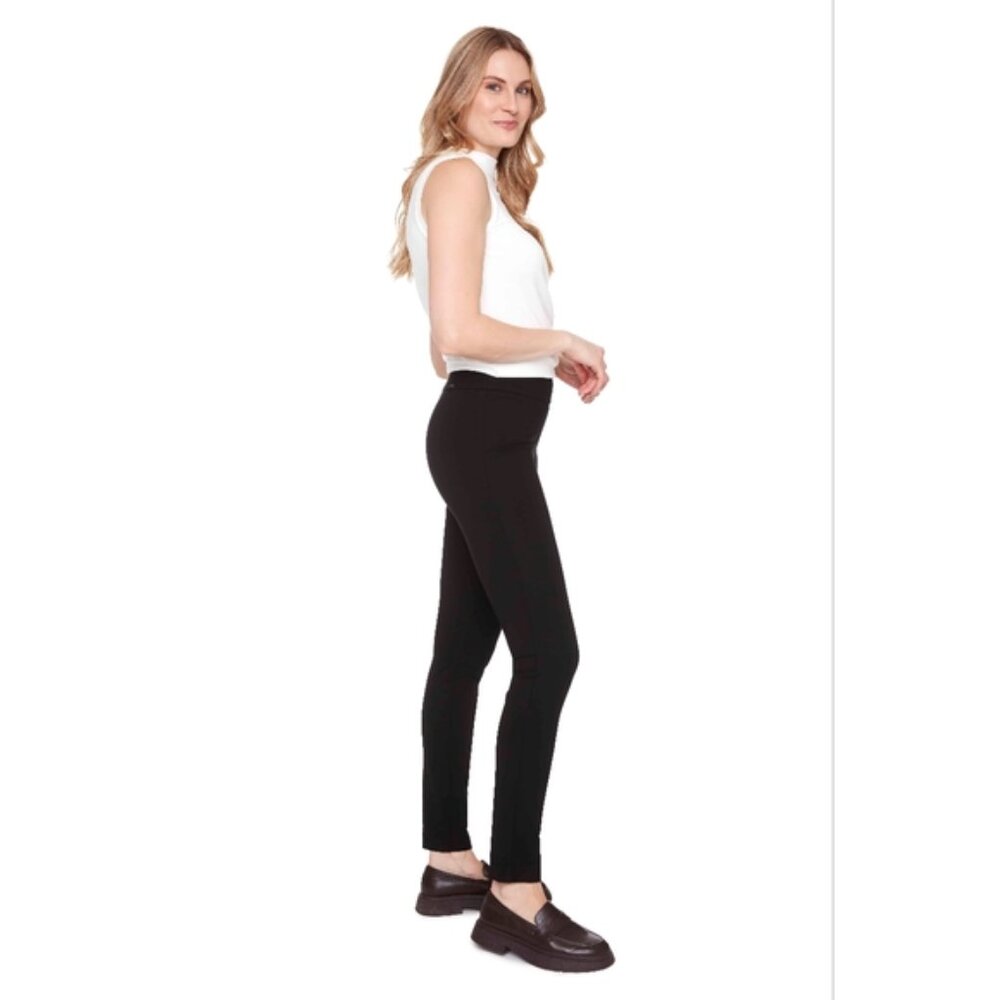 Minkpink High Rise Minimalist Ponte Skinny Stretch Black Pants S